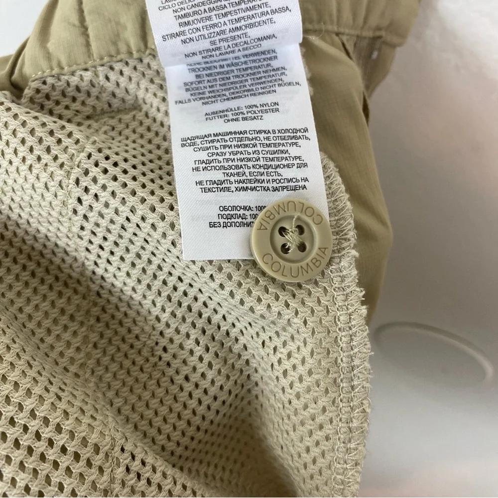 Columbia Men’s 34 Omni-shade‎ Sun Protection Shorts pockets Lightweight Khaki - Picture 4 of 9